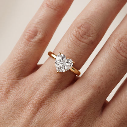 Kalia Knife Edge Solitaire Heart Diamond Engagement Ring in Yellow Gold - lifestyle.jpg