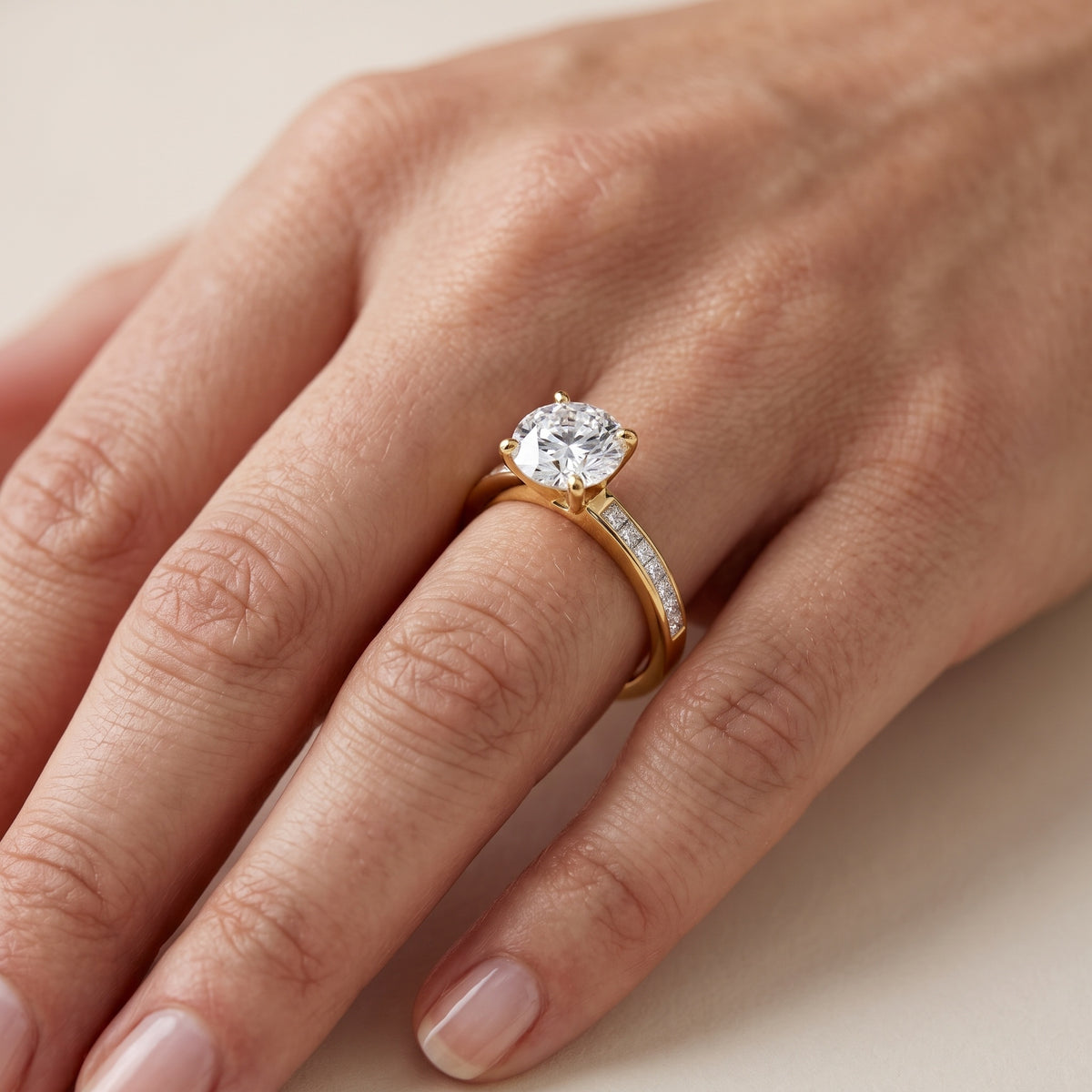 Solano Channel Set Round Diamond Engagement Ring in White Gold - lifestyle.jpg