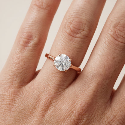 Anais Trellis Solitaire Round Diamond Engagement Ring in Rose Gold - lifestyle.jpg