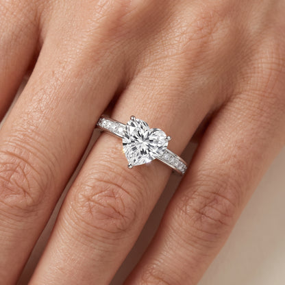Brielle Channel Set Solitaire Heart Diamond Ring in Platinum - lifestyle.jpg