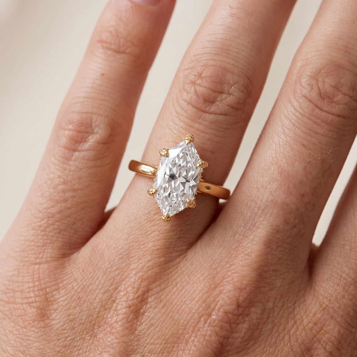 Aubrey Filigree Hidden Halo Dutch Marquise Diamond Engagement Ring in Yellow Gold - lifestyle.jpg