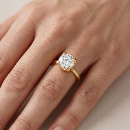 Adele Crown Solitaire Round Diamond Engagement Ring in White Gold - lifestyle.jpg