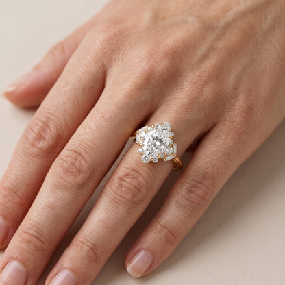 Lyla Deco Halo Oval Diamond Engagement Ring in Silver - lifestyle.jpg