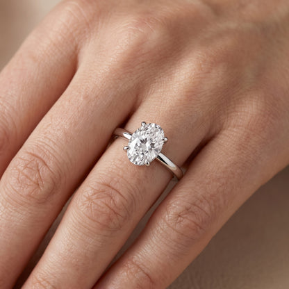 Charlotte Charm Solitaire Oval Diamond Engagement Ring in Platinum - lifestyle.jpg