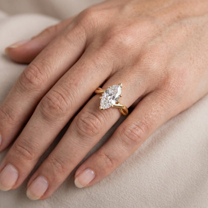 Britta Twist Marquise Diamond Engagement Ring in Silver - lifestyle.jpg