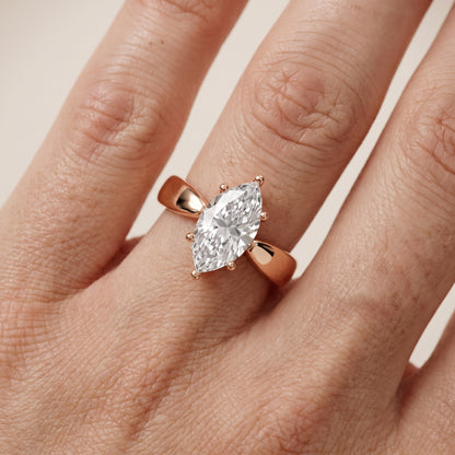 Talia Solitaire Twist Marquise Diamond Engagement Ring in Rose Gold - lifestyle.jpg