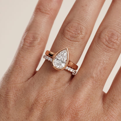 Ayla Bezel Bypass Pear Diamond Ring in Rose Gold - lifestyle.jpg