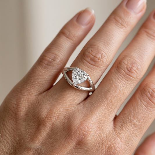 Madeleine Split Shank Heart Diamond Engagement Ring in White Gold - lifestyle.jpg