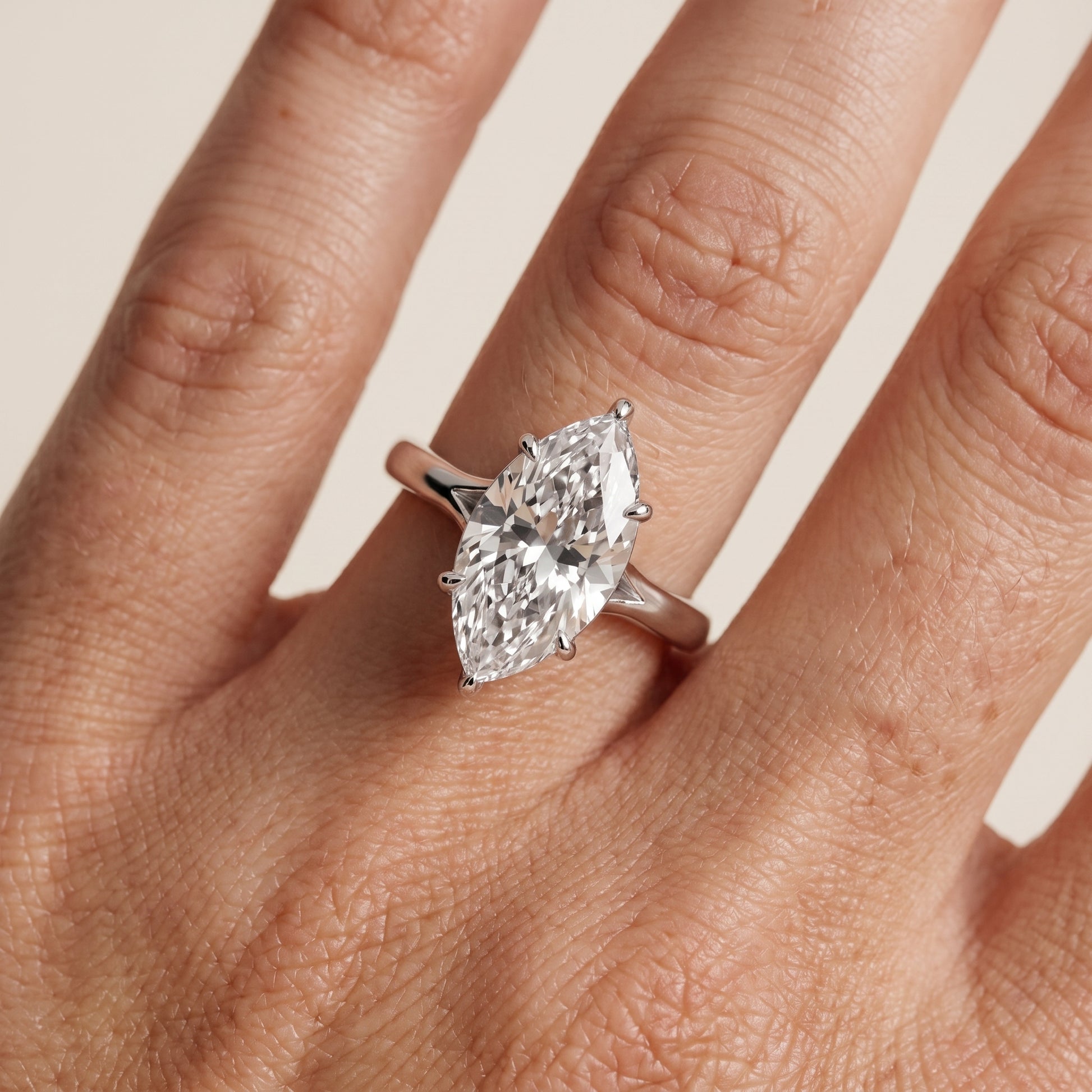 Anais Trellis Solitaire Marquise Diamond Engagement Ring in White Gold - lifestyle.jpg