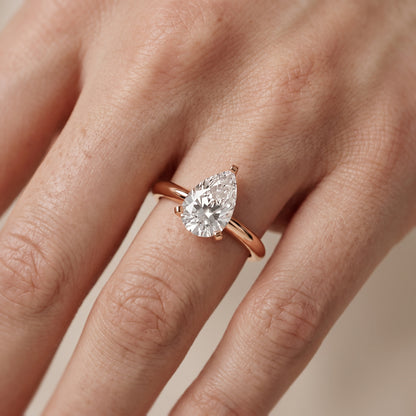 Amira Six-Prong Solitaire Pear Diamond Engagement Ring in Rose Gold - lifestyle.jpg