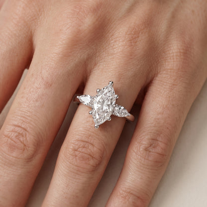 Faye Three-Stone Trellis Marquise Diamond Ring in White Gold - lifestyle.jpg