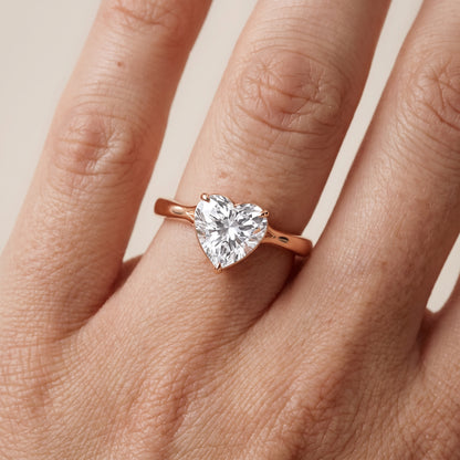 Anais Trellis Solitaire Heart Diamond Engagement Ring in Rose Gold - lifestyle.jpg