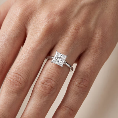 Anais Trellis Solitaire Princess Diamond Engagement Ring in White Gold - lifestyle.jpg
