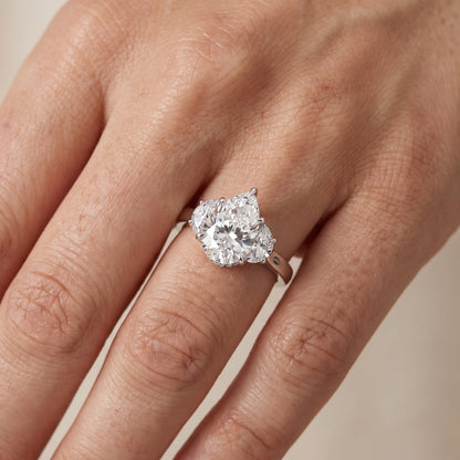 Romy Three-Stone Pear Diamond Engagement Ring in Silver - lifestyle.jpg