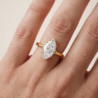 Anais Trellis Solitaire Marquise Diamond Engagement Ring in Yellow Gold - lifestyle.jpg