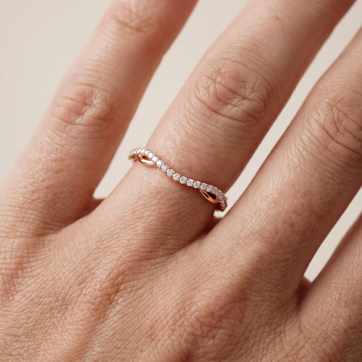 Ivy Petite Twist Round Diamond Half Eternity Band in Rose Gold - lifestyle.jpg