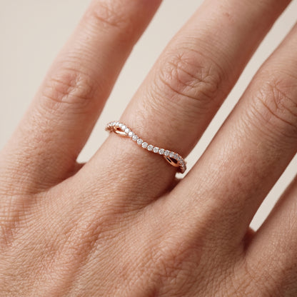 Ivy Petite Twist Round Diamond Half Eternity Band in Rose Gold - lifestyle.jpg