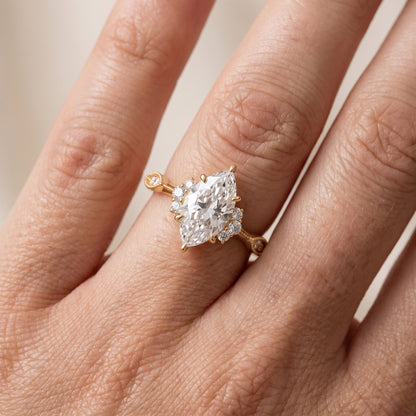 Naomi Vintage Milgrain Marquise Diamond Engagement Ring in Yellow Gold - lifestyle.jpg