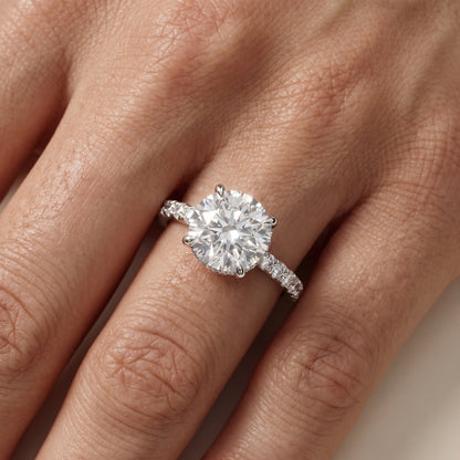 Thea Hidden Halo Pavé Round Diamond Engagement Ring in White Gold - lifestyle.jpg