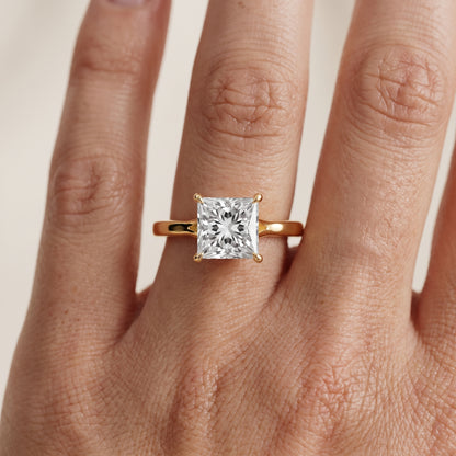 Anais Trellis Solitaire Princess Diamond Engagement Ring in Yellow Gold - lifestyle.jpg