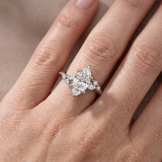 Joanna Milgrain Twist Marquise Diamond Engagement Ring in Platinum - lifestyle.jpg
