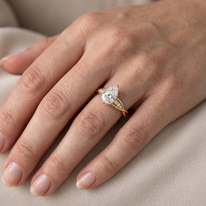Stefania Twist Pear Diamond Engagement Ring in Platinum - lifestyle.jpg