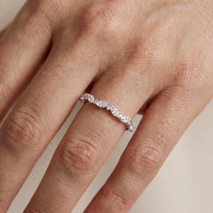 Vivienne Petite Marquise & Round Diamond Wedding Band in White Gold - lifestyle.jpg
