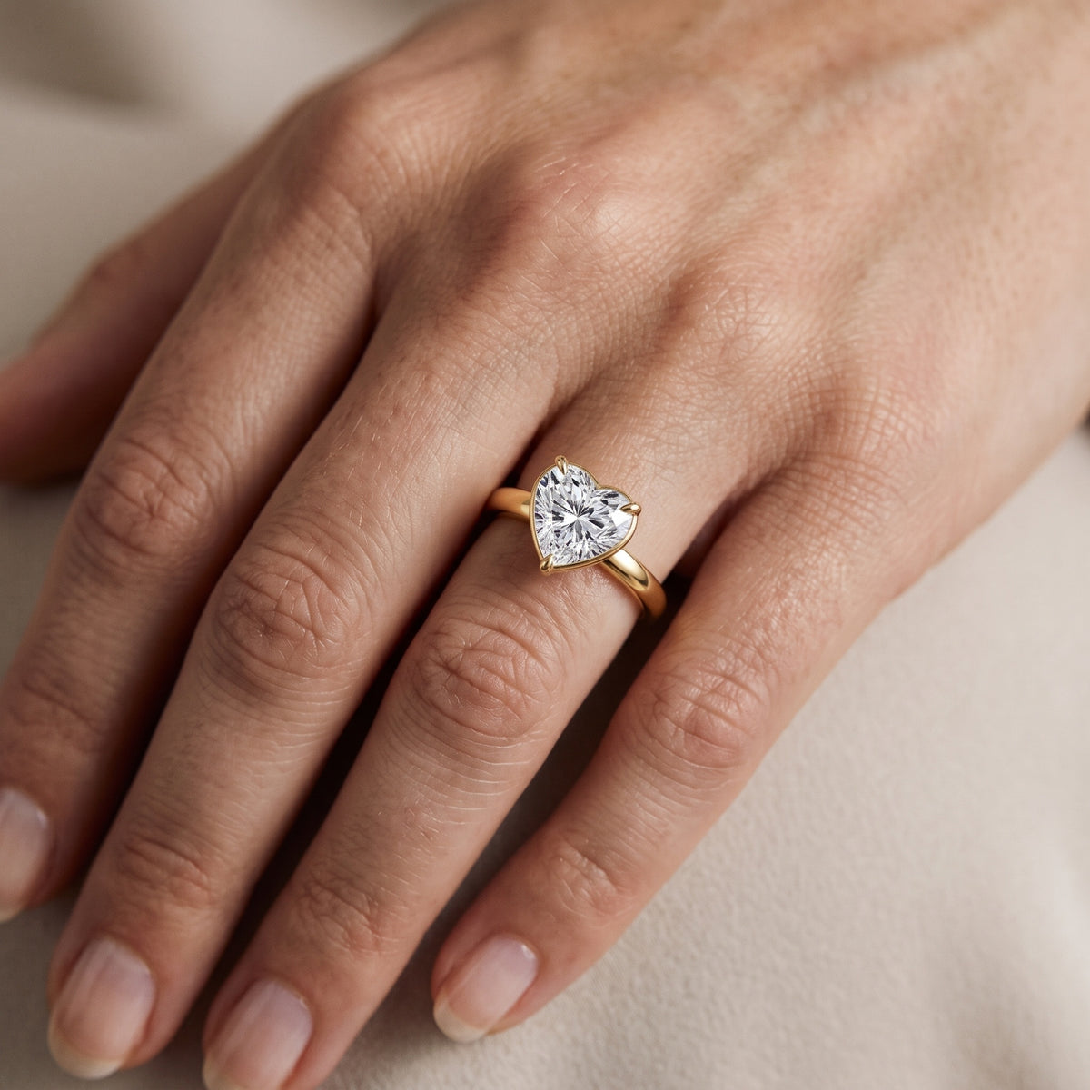Ashland Basket Solitaire Heart Diamond Engagement Ring in Platinum - lifestyle.jpg