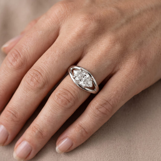 Madeleine Split Shank Marquise Diamond Engagement Ring in Platinum - lifestyle.jpg