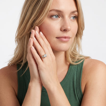 Hannah Cluster Round Diamond Engagement Ring in Rose Gold - model.jpg