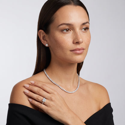 Rosie Solitaire Basket Asscher Diamond Engagement Ring in Platinum - model.jpg