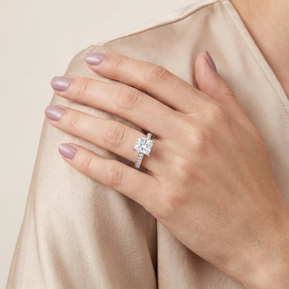 Tessa Solitaire Channel Set Radiant Diamond Engagement Ring in Platinum - model.jpg