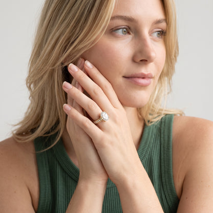 Anabelle Statement Pavé Oval Diamond Engagement Ring in Platinum - model.jpg