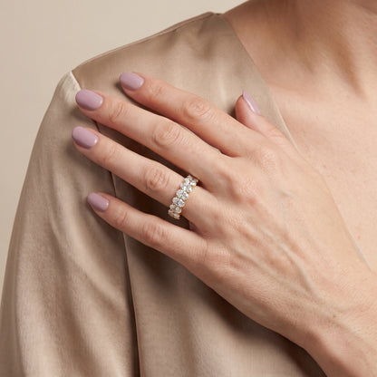 Marlowe Shared Prong Oval Diamond Eternity Band in Yellow Gold - model.jpg