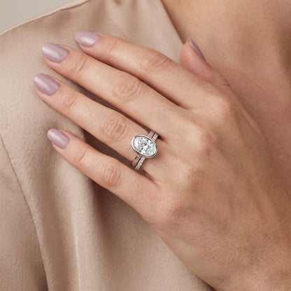 Ayla Bezel Bypass Oval Diamond Ring in Platinum - model.jpg