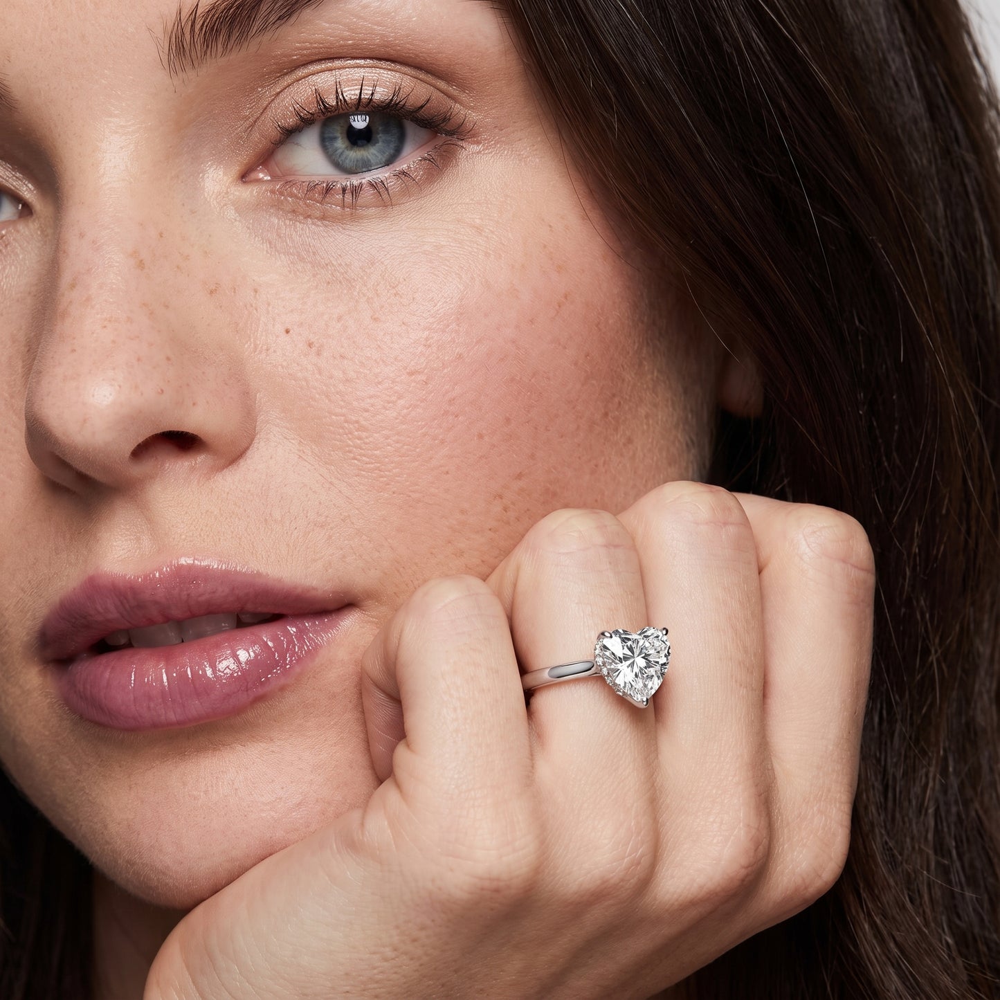 Mena Hidden Halo Heart Diamond Engagement Ring in White Gold - model.jpg