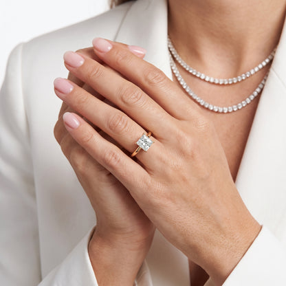 Wren Solitaire Princess Diamond Ring in Yellow Gold - model.jpg