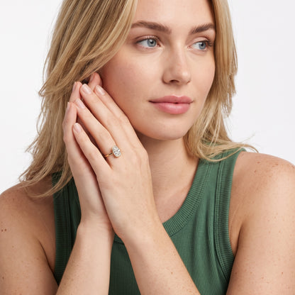 Bedford Half Bezel Solitaire Oval Diamond Engagement Ring in Silver - model.jpg