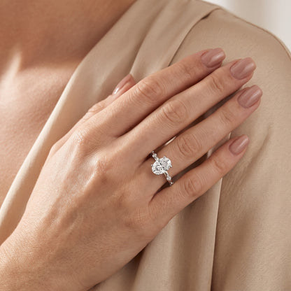 Elena Radiance Oval Diamond Engagement Ring in Silver - model.jpg