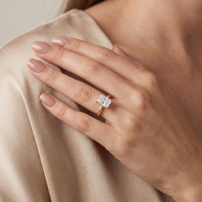 Amaya Hidden Halo Radiant Diamond Engagement Ring in Yellow Gold - model.jpg