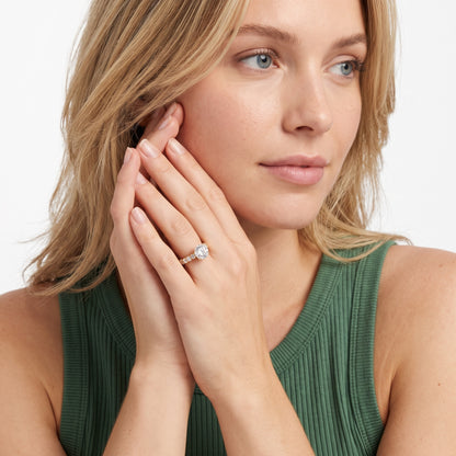 Alix Statement Pavé Round Diamond Engagement Ring in Platinum - model.jpg