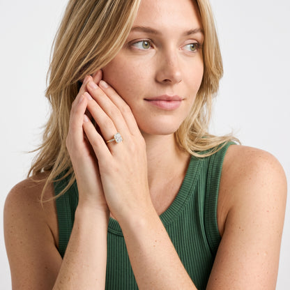 Sheila Pavé Radiant Diamond Engagement Ring in Platinum - model.jpg