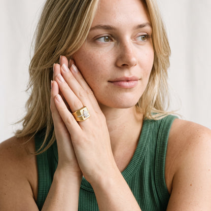 Ames Engraved Channel Set Pear Diamond Engagement Ring in Silver - model.jpg