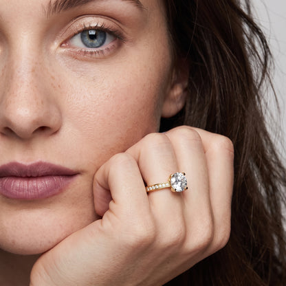 Tessa Solitaire Channel Set Round Diamond Engagement Ring in Yellow Gold - model.jpg