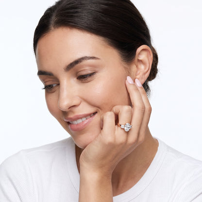 Selena Three-Stone Basket Oval Diamond Ring in Rose Gold - model.jpg