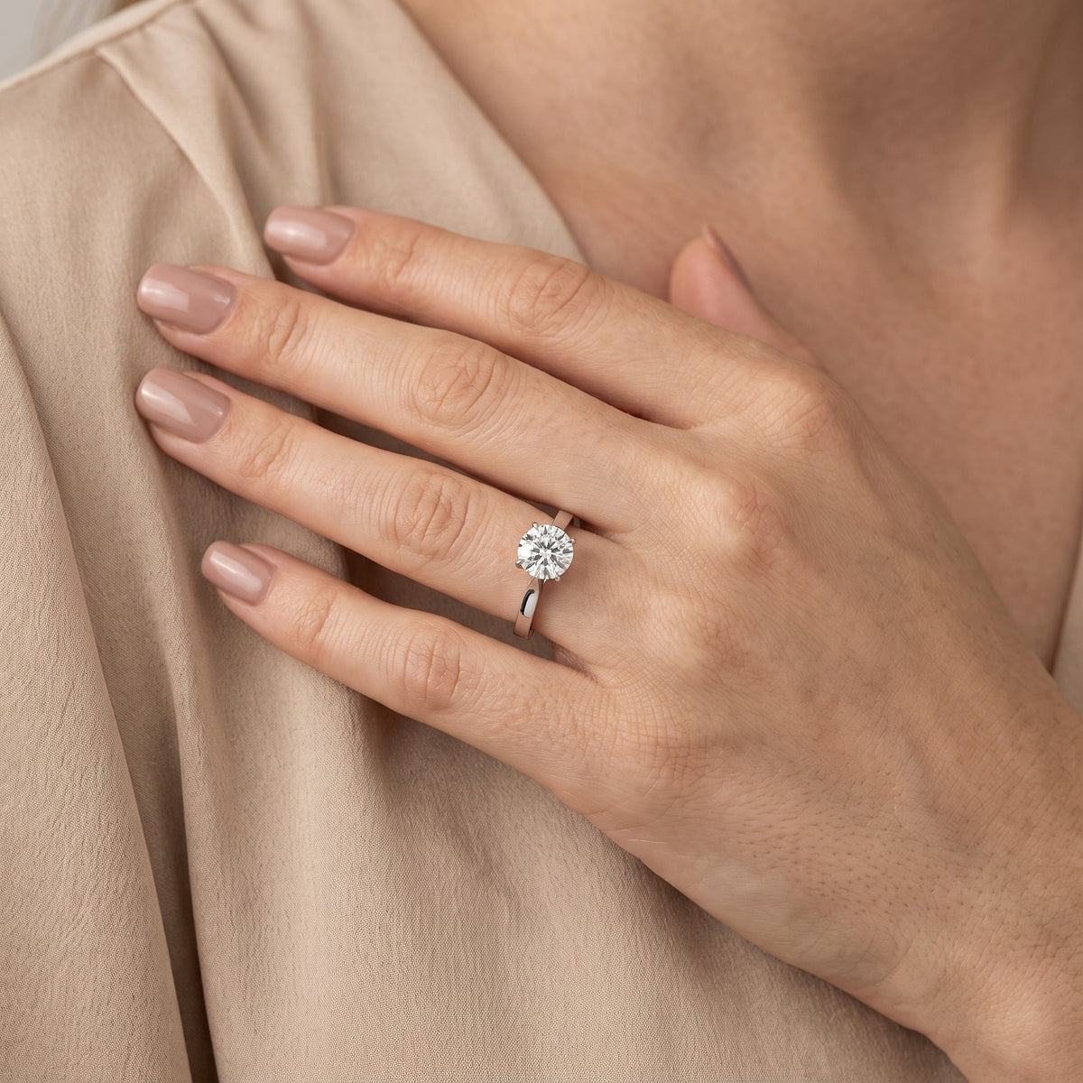 Isabella Bloom Solitaire Round Diamond Engagement Ring in White Gold - model.jpg