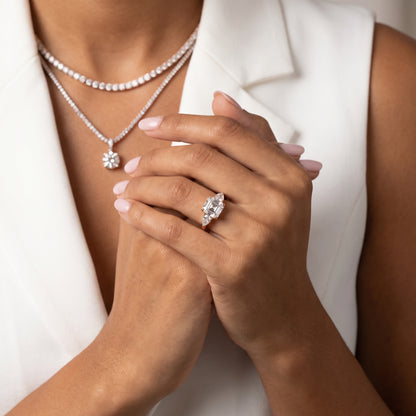 Mirabel Three-Stone Asscher Diamond Engagement Ring in Rose Gold - model.jpg