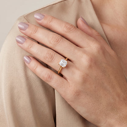 Anais Trellis Solitaire Asscher Diamond Engagement Ring in Yellow Gold - model.jpg