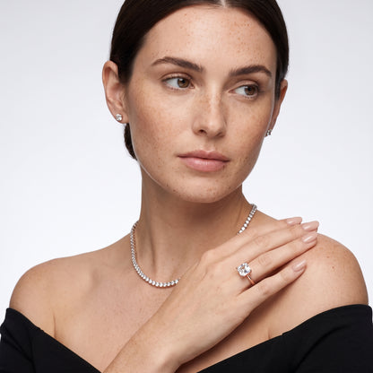 Lyla Petite Solitaire Asscher Diamond Engagement Ring in Rose Gold - model.jpg