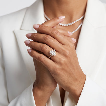 Sophie Halo Pavé Oval Diamond Ring in Rose Gold - model.jpg